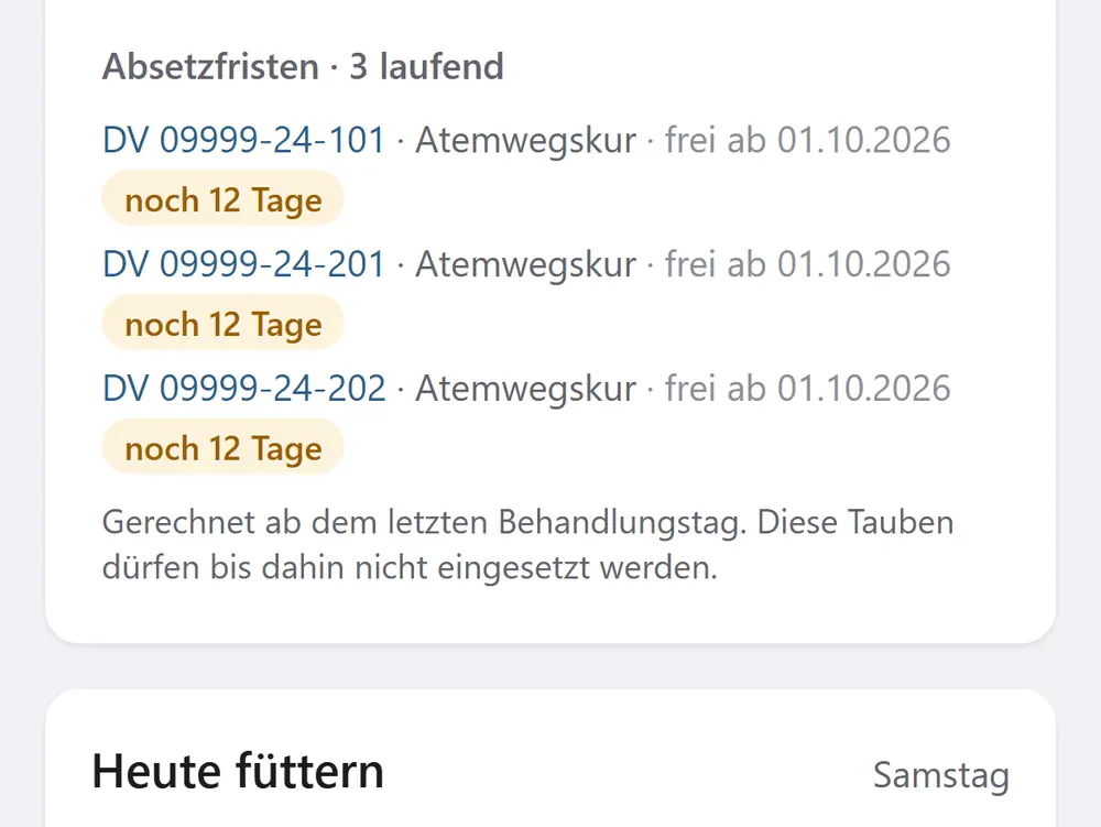 Gesundheit mit Fristen
